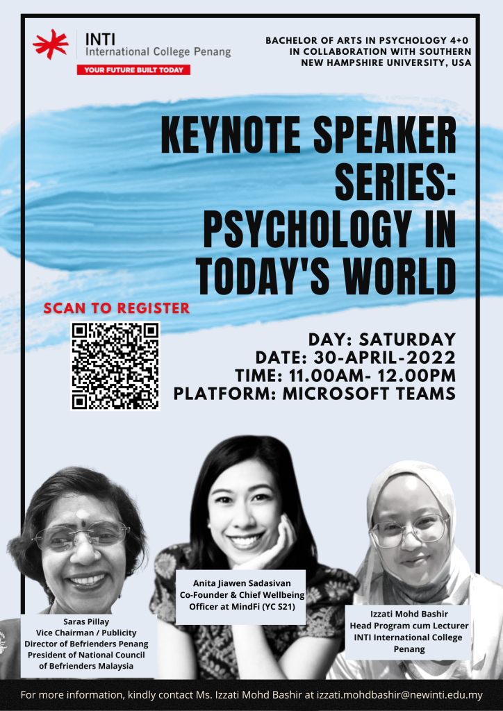 Keynote Speaker Series Psychology In Todays World Inti